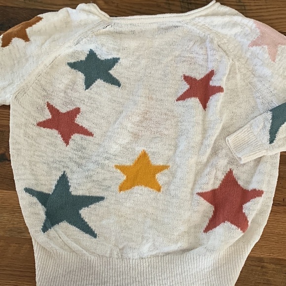 Lou & Grey Multicolor Intarsia Star Sweater Small - Picture 8 of 9
